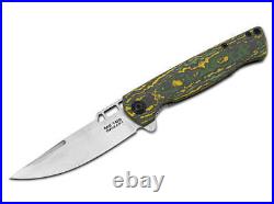 Boker ME 109 Damast Flipper Folding Knife Color CF Handle Damascus 01BO909DAM