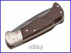 Boker Mokume Damascus Blade Folding Knife Exotic Imbula Wood Grips Boker Ger