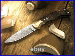 Boker Mokume Lockback Damascus Steel Folding Pocket Knife Limited Germany