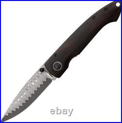 Boker Plus Damascus Steel Gent I Linerlock Wood Folding Knife P01BO101DAM