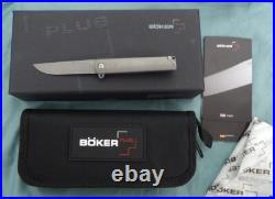 Boker Plus Knife 01BO358DAM Gemma Damast All Damascus Flipper Framelock