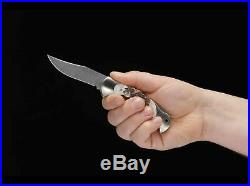 Boker Scout Folding Knife Damascus Steel Bo112116dam With Stag Handle With Box
