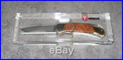 Boker Scout Folding Knife with Damascus Blade and Amboina Wood Handle