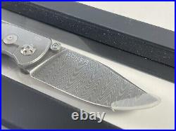 Boker Sherman M4 Pocket Knife Chad Nicholes Damascus Burlap Micarta Scale #723