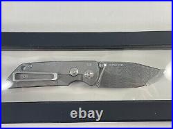 Boker Sherman M4 Pocket Knife Chad Nicholes Damascus Burlap Micarta Scale #723