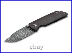 Boker Solingen M4 Sherman Damast 3.03 Damascus Blade, Micarta Pocket Knife