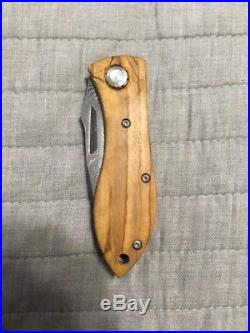 Boker Thorn Damascus Olive Folding Knife