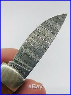Boker Tree Brand Damascus Thuja 111104DAM Lockback Folding Knife Gentlemans