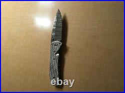 Brad Duncan Custom Knife Whiplash Folder/Folding Knife Damascus Blade