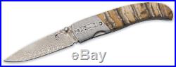 Browning BR0242 Damascus Linerlock Mammoth Tooth Folding Knife