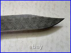 Buck 110 Stainless Damascus With Rams Horn Handles, 2008 From Buck Custom Shop