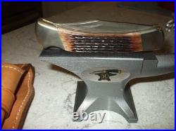 Buck 110 X Jigged Bone, Damascus Knife 1990's With Custom Sheath, Rare Deal, L@@k