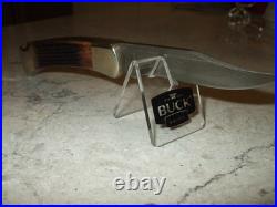 Buck 110 X Jigged Bone, Damascus Knife 1990's With Custom Sheath, Rare Deal, L@@k