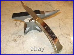 Buck 110 X Jigged Bone, Damascus Knife 1990's With Custom Sheath, Rare Deal, L@@k