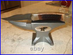 Buck 110 X Jigged Bone, Damascus Knife 1990's With Custom Sheath, Rare Deal, L@@k