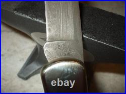 Buck 110 X Jigged Bone, Damascus Knife 1990's With Custom Sheath, Rare Deal, L@@k