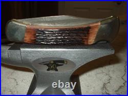 Buck 110 X Jigged Bone, Damascus Knife 1990's With Custom Sheath, Rare Deal, L@@k