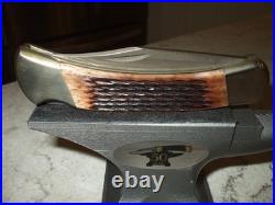 Buck 110 X Jigged Bone, Damascus Knife 1990's With Custom Sheath, Rare Deal, L@@k