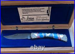 Buck Brian Yellowhorse Damascus 110 Knife Never Used In Box N19