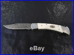 Buck Knife 110 Ivssh Folding Hunter Damascus