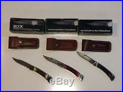 Buck Knife Damascus Folding Hunter Set Of 3