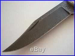 Buck USA 110db Damascus Brown Bone Folding Hunter Knife