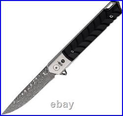 BucknBear Hornet Linerlock Black G10 Folding Damascus Pocket Knife 42011