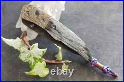 Bunhichi Koyama Liner Lock Folding Knife with Damascus blade by Devin Thomas