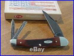 CASE XX New Chestnut Saw Cut Bone Handle Damascus Seahorse Whittler Knife/Knives