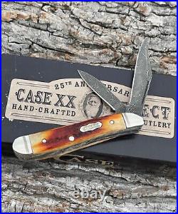 CASE XX SELECT e 2023 DAMASCUS RED STAG PEANUT KNIFE KNIVES
