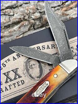 CASE XX SELECT e 2023 DAMASCUS RED STAG PEANUT KNIFE KNIVES