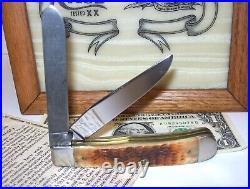 CASE xx PARKER 1889-1989 Centennial Knife Damascus Steel 2Blade Wood Display Box