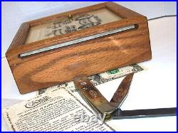 CASE xx PARKER 1889-1989 Centennial Knife Damascus Steel 2Blade Wood Display Box