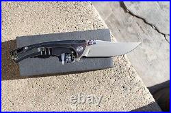 CH Knives EMPEROR TI Bronze withTI Damascus Inlay CMP S35VN Double Ceramic Bearin