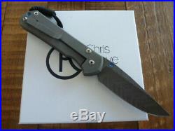 CHRIS REEVE Large Sebenza 31 with Boomerang Damascus Blade Titanium Knife NEW