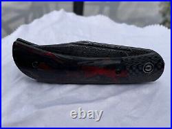 CIVIVI Appalachian Drifter 2 Knife Damascus Steel Red Lava Carbon Fiber