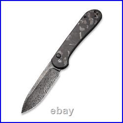 CIVIVI Elementum Button Lock C2103DS-3 Knife Damascus Black Marble Carbon Fiber