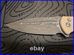 CIVIVI Incindie Button Lock Flipper Knife Ivory G-10 (3.5 Damascus) C23053-DS1