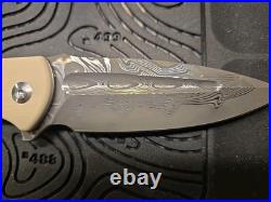 CIVIVI Incindie Button Lock Flipper Knife Ivory G-10 (3.5 Damascus) C23053-DS1