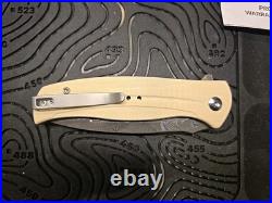 CIVIVI Incindie Button Lock Flipper Knife Ivory G-10 (3.5 Damascus) C23053-DS1
