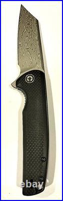 CIVIVI Knives C909DS Brigand Flipper Knife 3.46 Damascus Blade, Textured Black