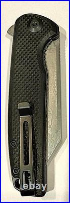 CIVIVI Knives C909DS Brigand Flipper Knife 3.46 Damascus Blade, Textured Black