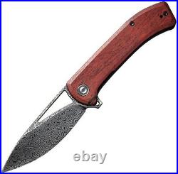 CIVIVI Knives Civc2024ds2 Riffle Damascus Linerlock Sandlewood Folding Knife