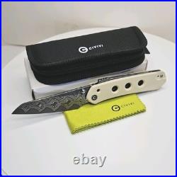 CIVIVI Vision FG Ivory G10 Pocketknife Damascus Steel Tanto Blade Manual