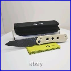 CIVIVI Vision FG Ivory G10 Pocketknife Damascus Steel Tanto Blade Manual