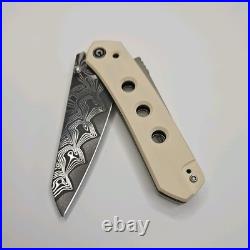 CIVIVI Vision FG Ivory G10 Pocketknife Damascus Steel Tanto Blade Manual