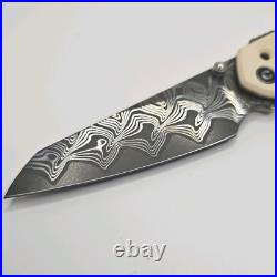 CIVIVI Vision FG Ivory G10 Pocketknife Damascus Steel Tanto Blade Manual