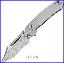CJRB Bowie Pyrite Dam J1942-TDM DAMASCUS Steel Folding Knife