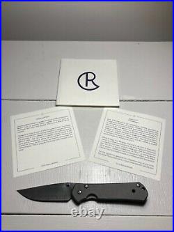 CRK Chris Reeves Damascus Large Sebenza 21 Flipper Folding Pocket Knife (RARE)