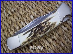 CUSTOM BUCK KNIFE 110 STAG DAMASCUS LIMITED EDITION 1 of 260 BCCI/ MINT NOS 1996